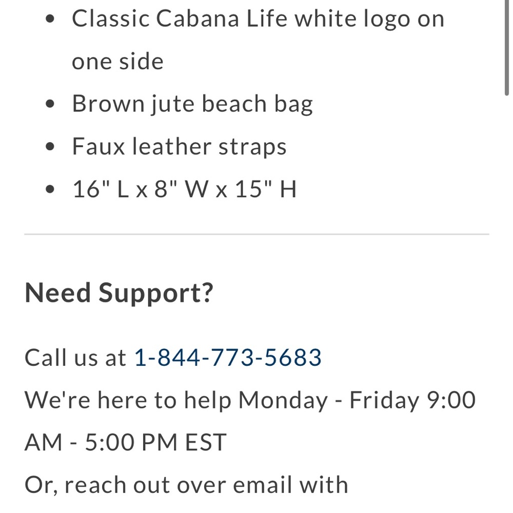 Cabana Life Tan and White Tote Bag - Picture 6 of 7